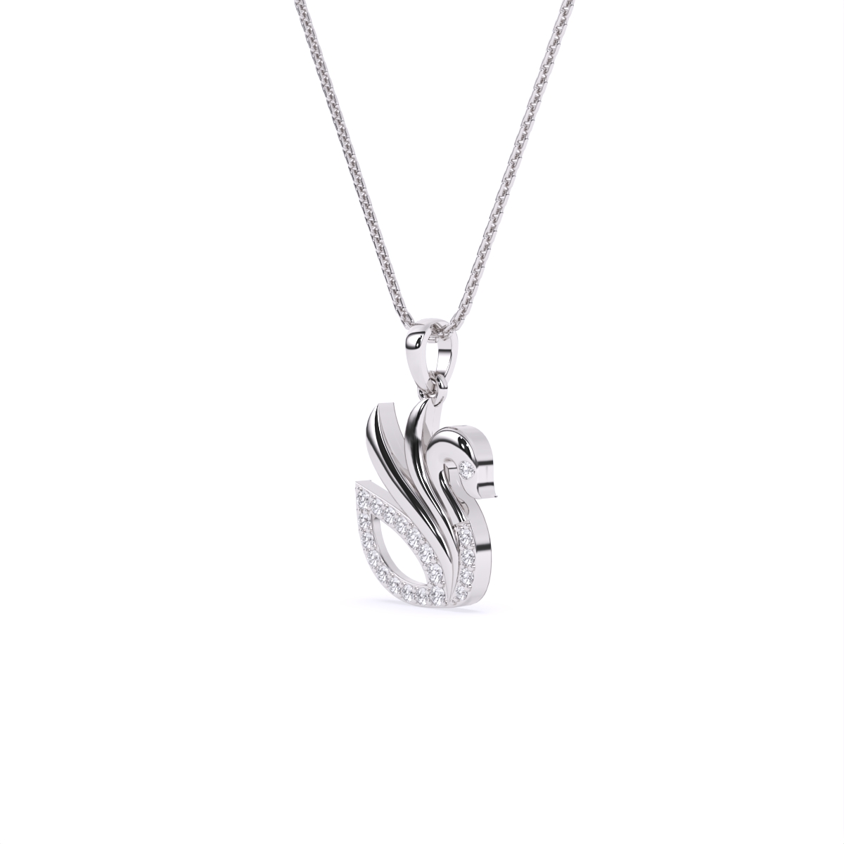 Love Grace Swan Diamond Pendant