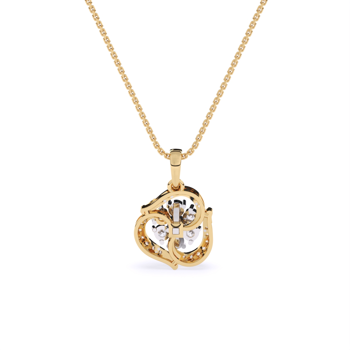 Dazzling Flower-Inspired Diamond Pendant