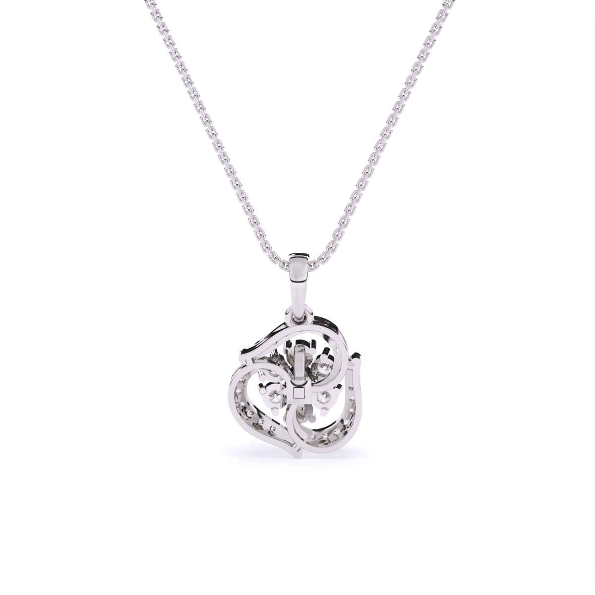 Dazzling Flower-Inspired Diamond Pendant