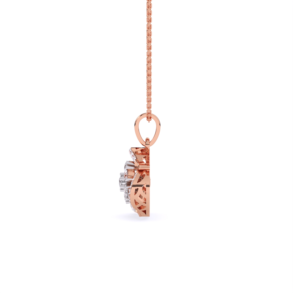Dazzling Flower-Inspired Diamond Pendant