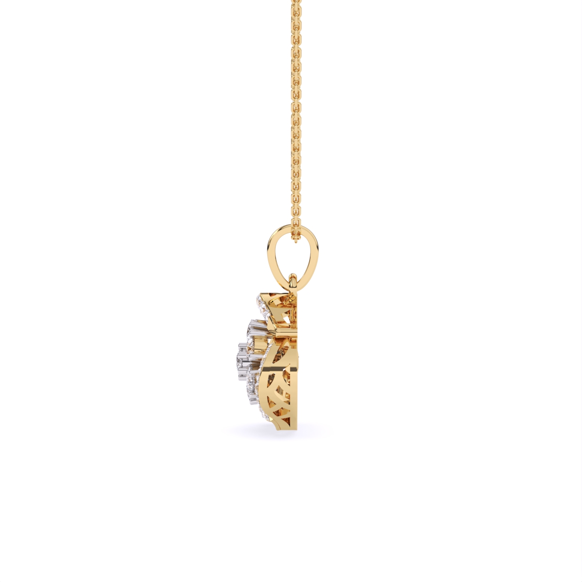 Dazzling Flower-Inspired Diamond Pendant