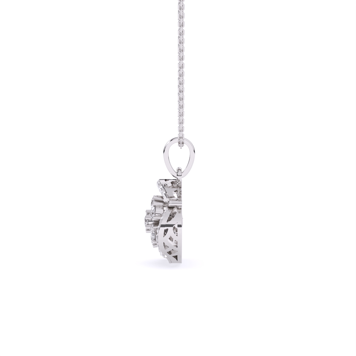 Dazzling Flower-Inspired Diamond Pendant