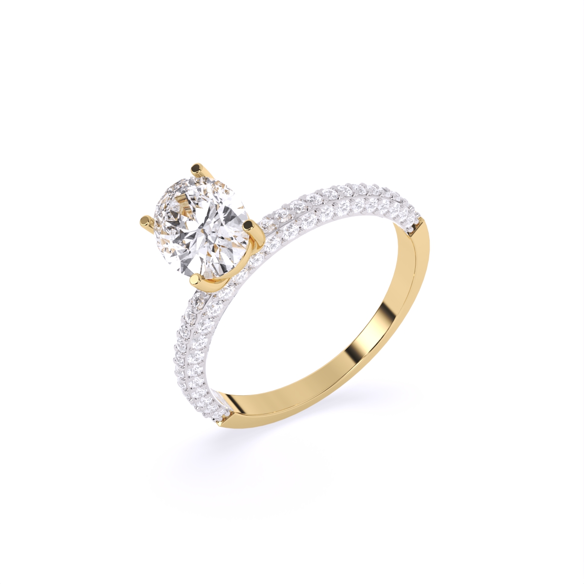 Grand Statement Oval Solitaire Diamond Ring
