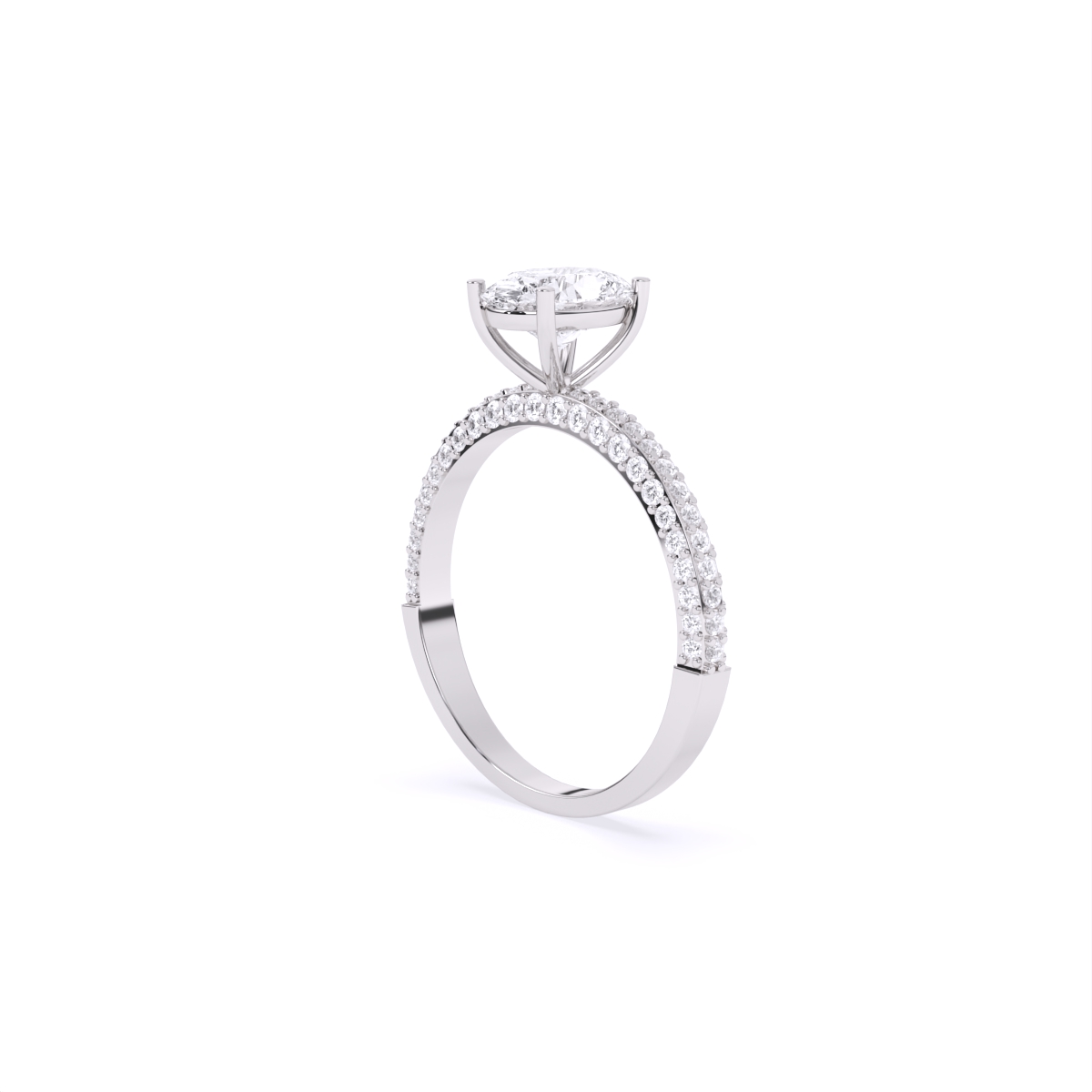 Grand Statement Oval Solitaire Diamond Ring