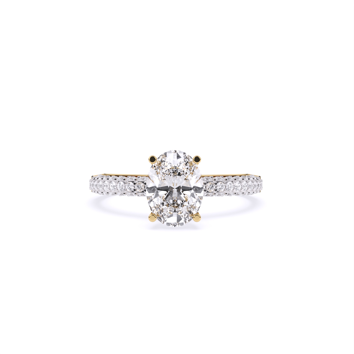 Grand Statement Oval Solitaire Diamond Ring