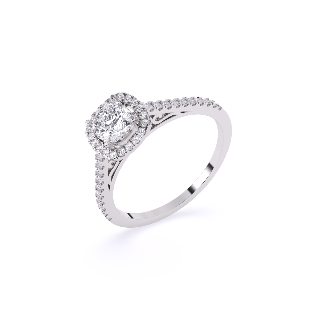 Square Centerpiece With Mini Diamond Band