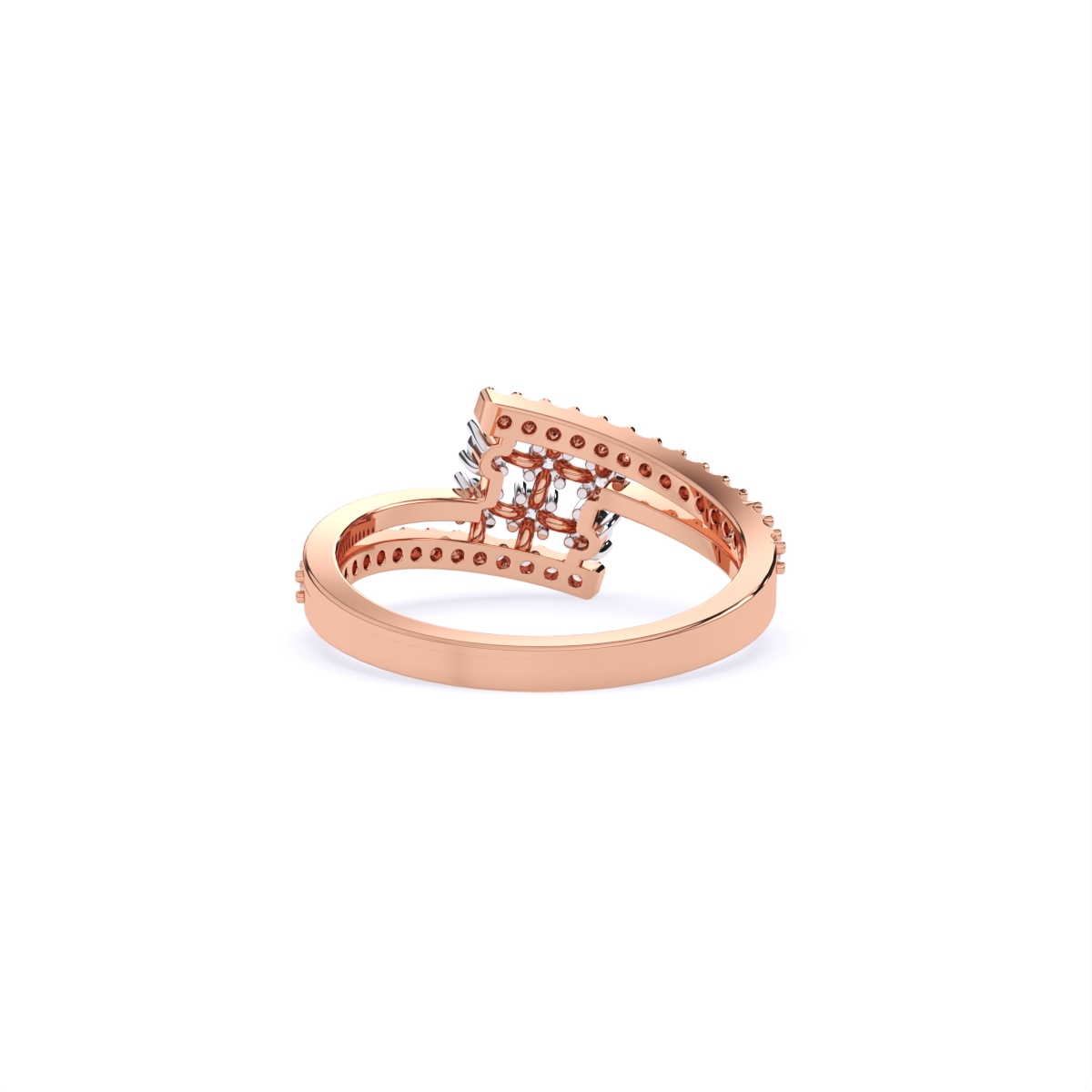 Trendy Bounce Diamond Linear Band Ring