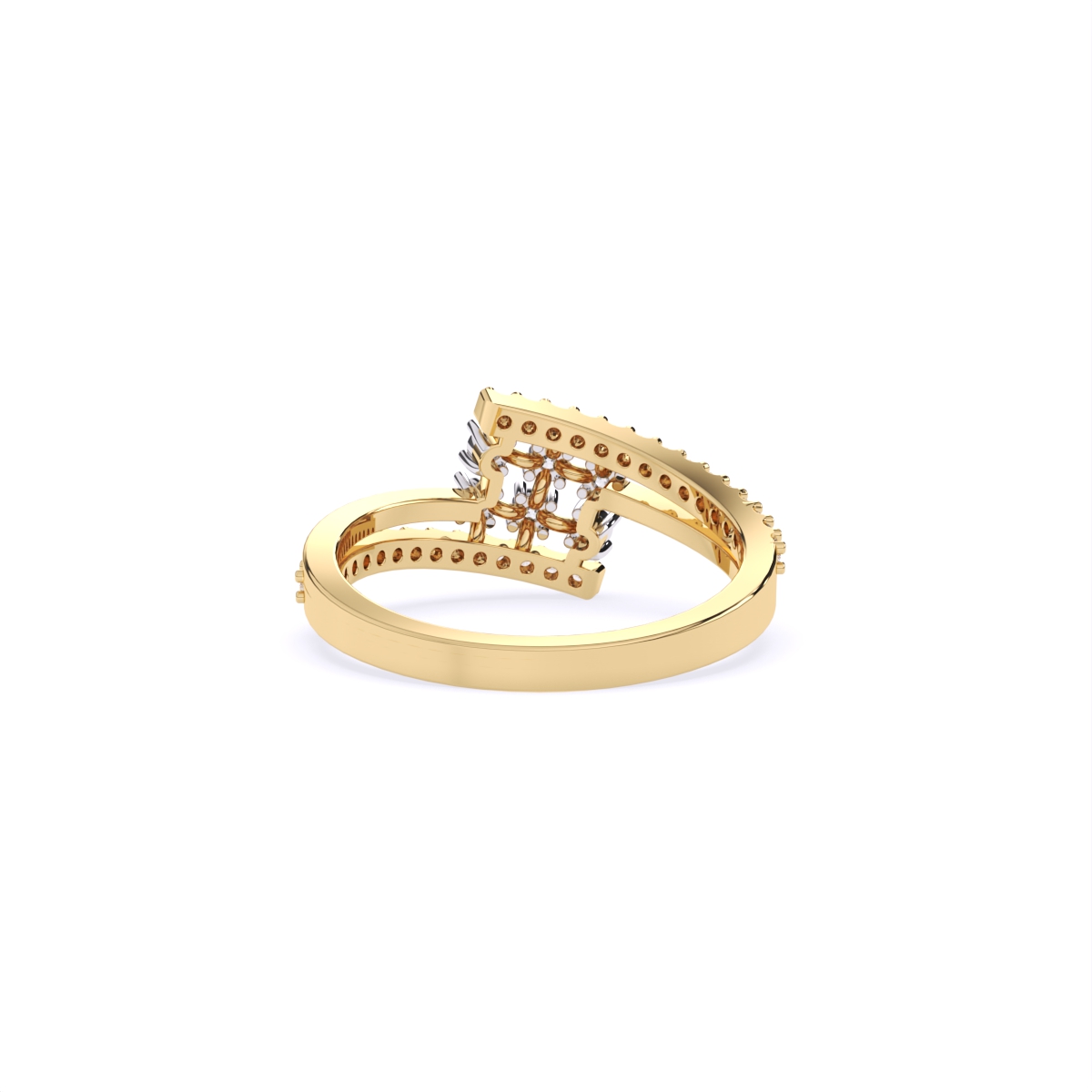Trendy Bounce Diamond Linear Band Ring