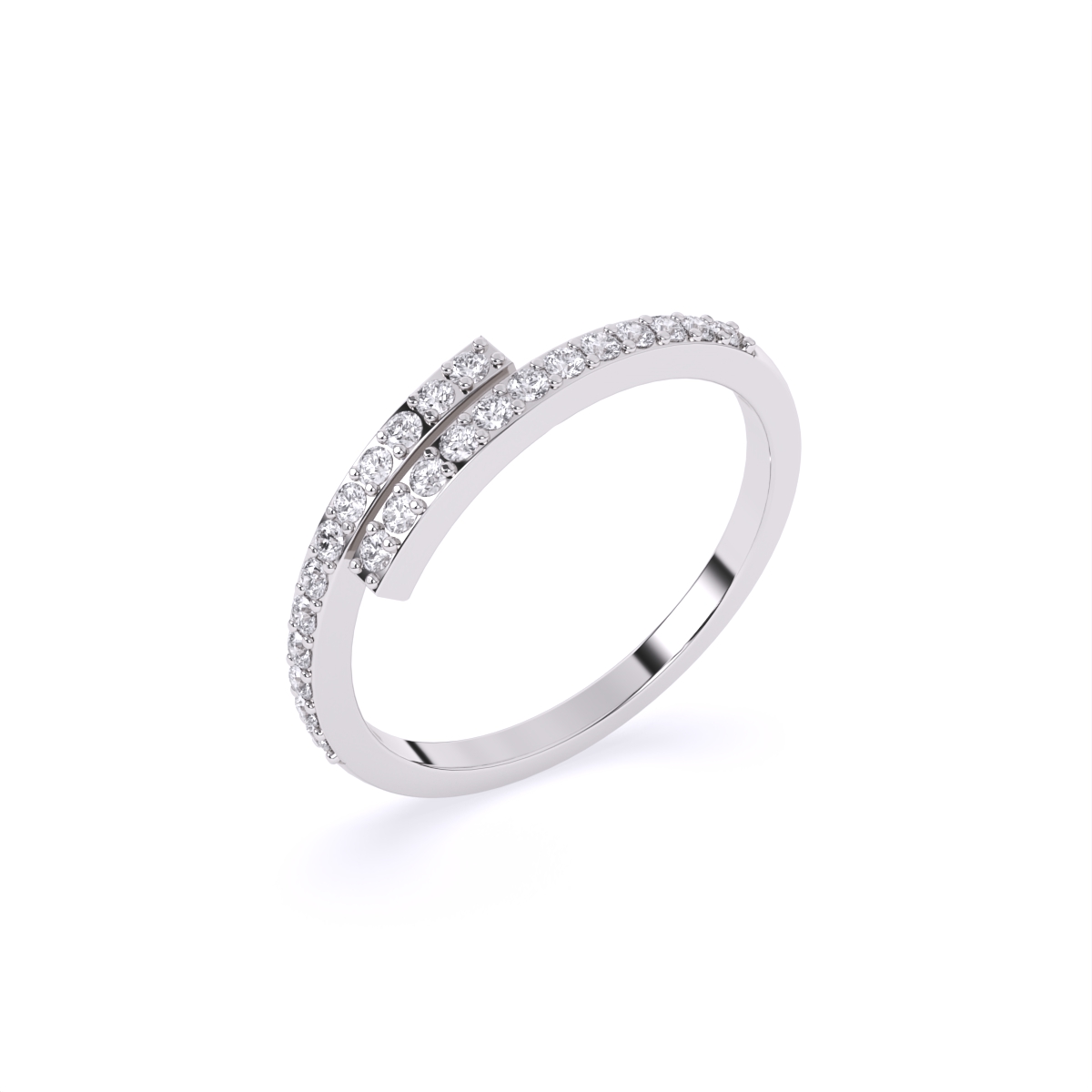 Split Bar Shine Diamond Ring