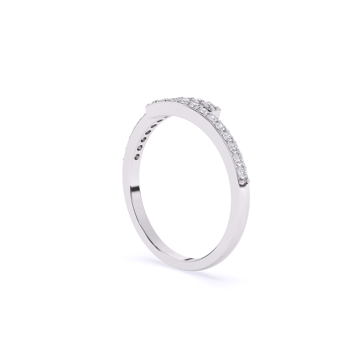 Split Bar Shine Diamond Ring