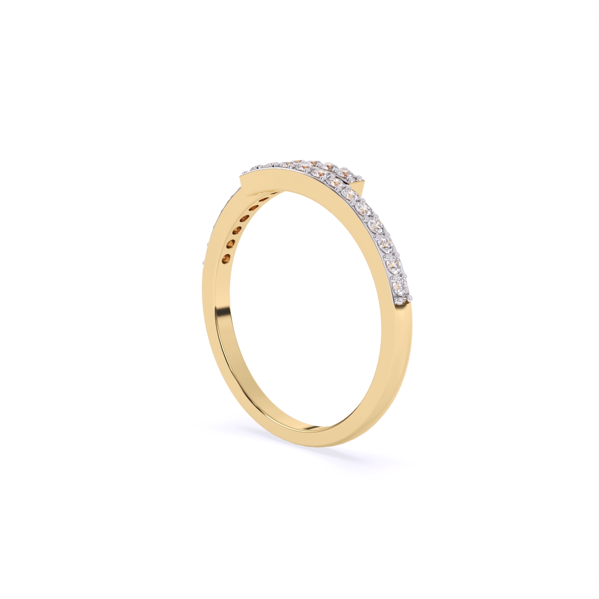 Split Bar Shine Diamond Ring