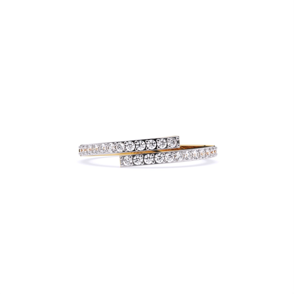 Split Bar Shine Diamond Ring