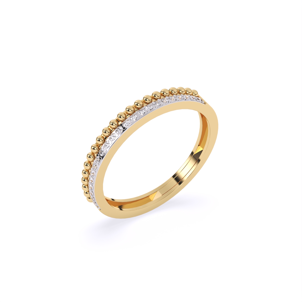 Casual Look Channel-Set Diamond Ring