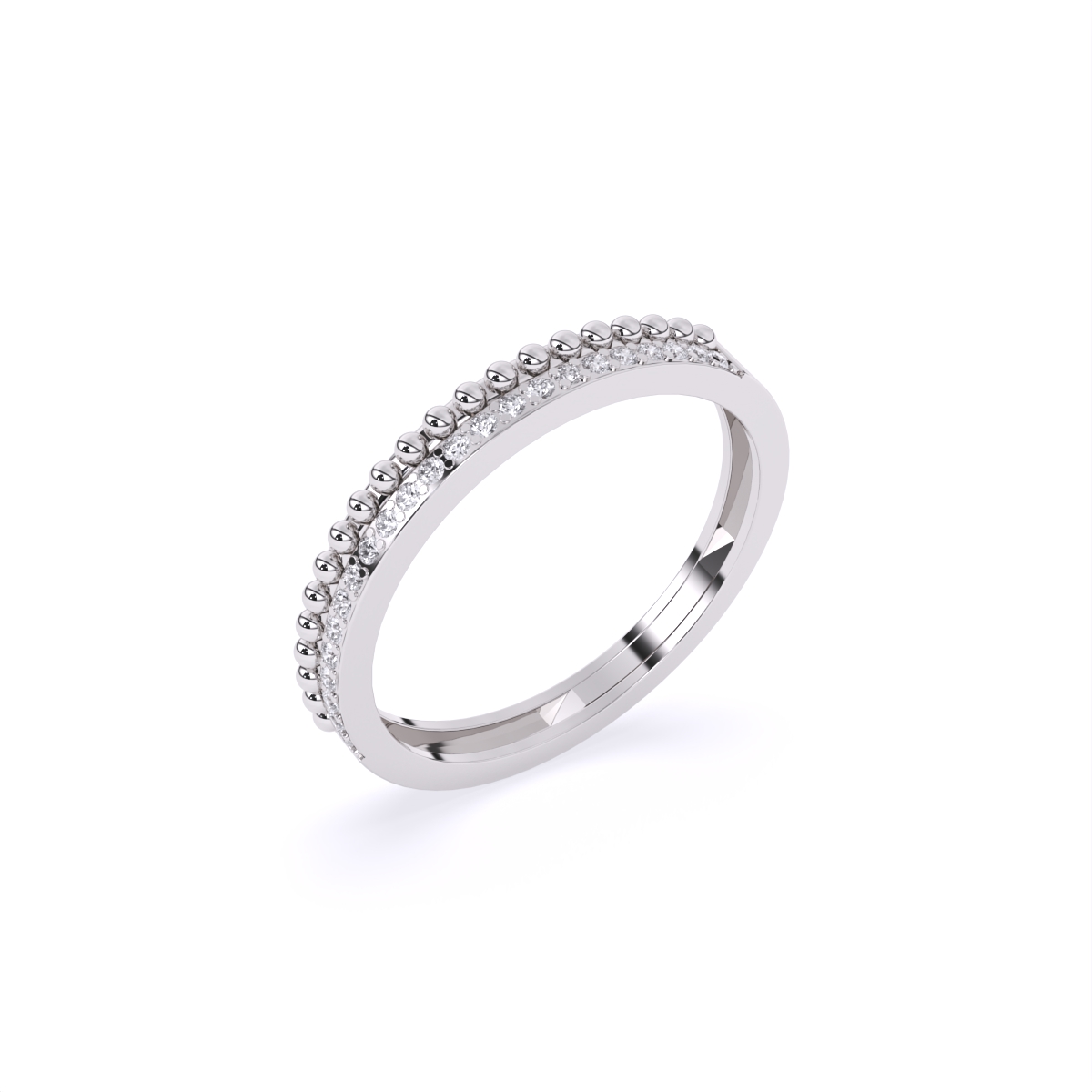 Casual Look Channel-Set Diamond Ring