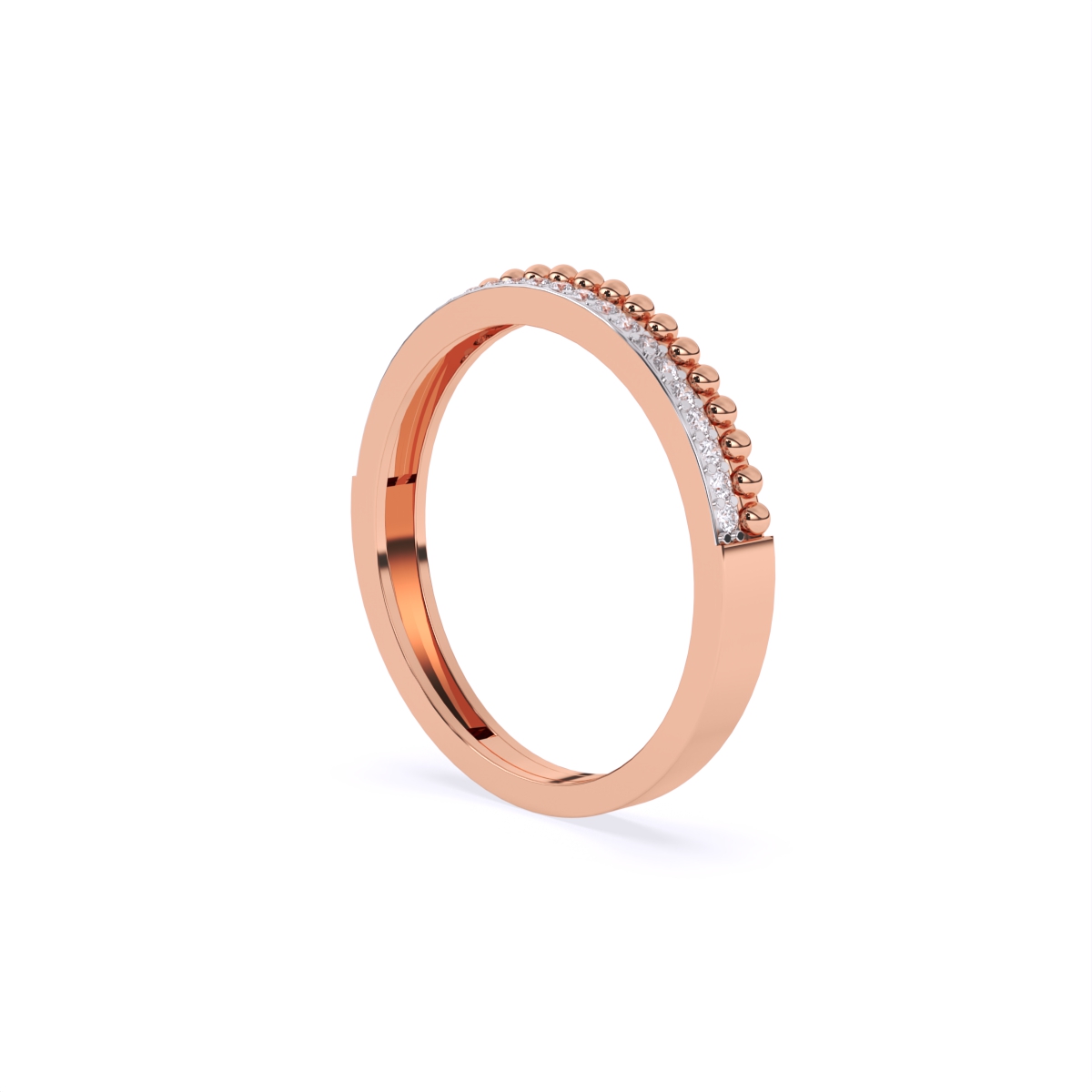 Casual Look Channel-Set Diamond Ring