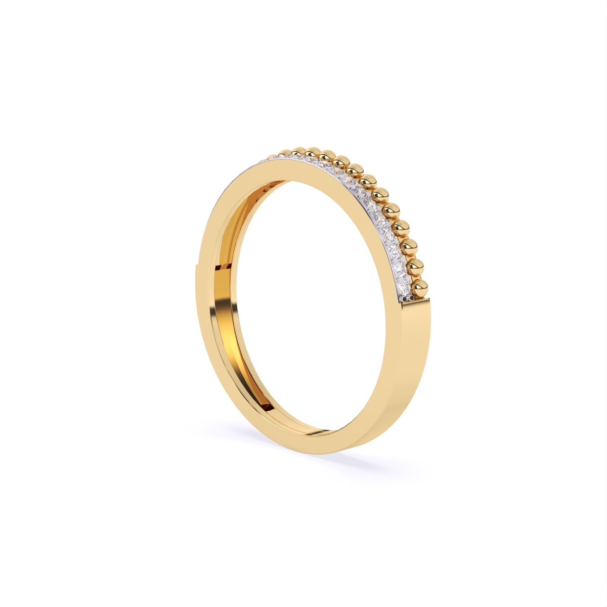 Casual Look Channel-Set Diamond Ring