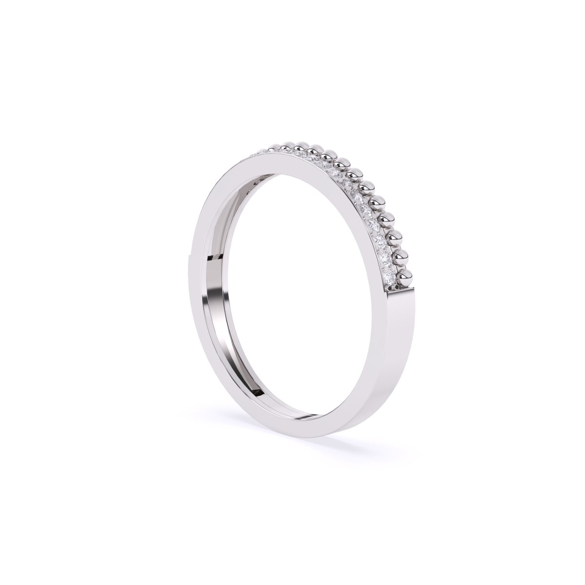 Casual Look Channel-Set Diamond Ring