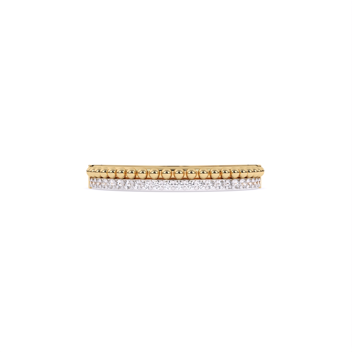 Casual Look Channel-Set Diamond Ring