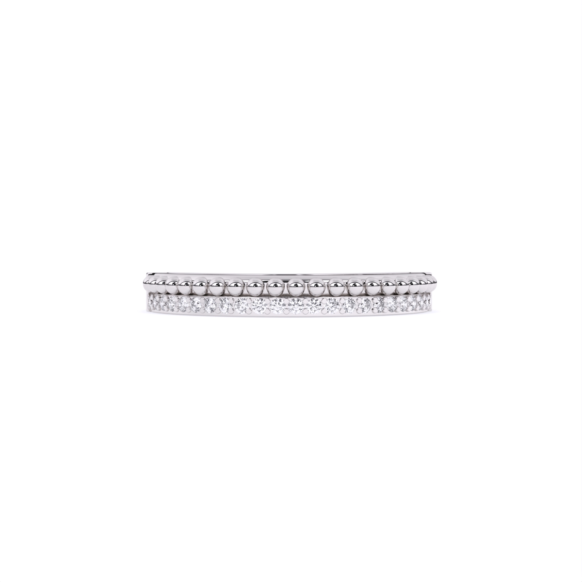 Casual Look Channel-Set Diamond Ring