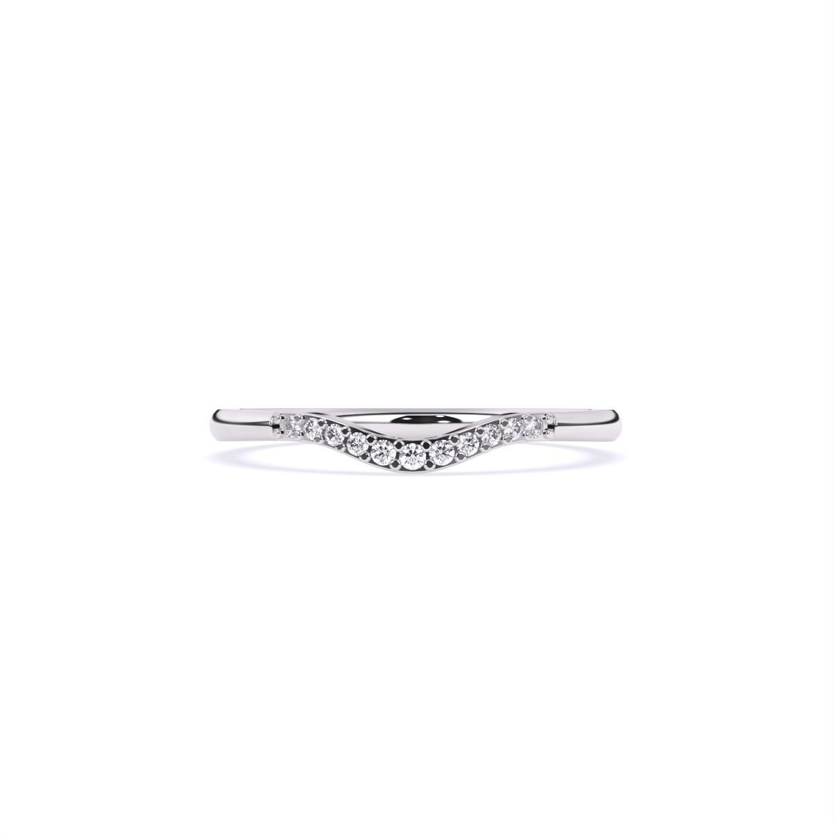 Wavy Look Set Diamond Band