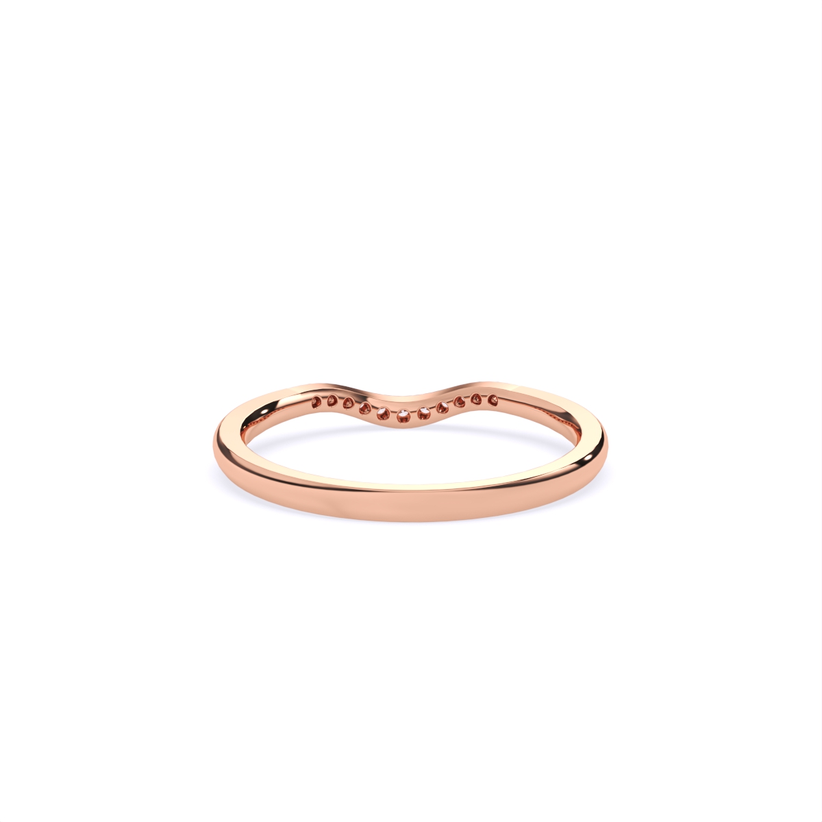 Wavy Look Set Diamond Band