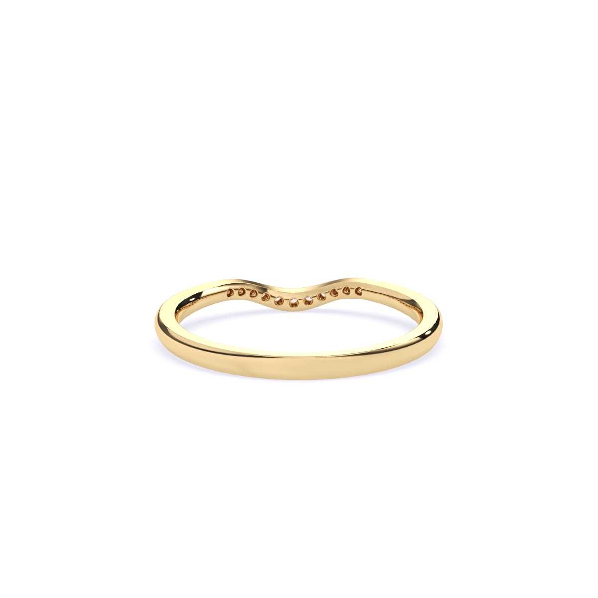 Wavy Look Set Diamond Band