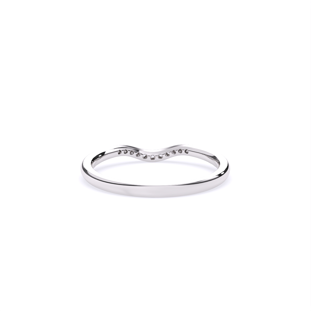 Wavy Look Set Diamond Band