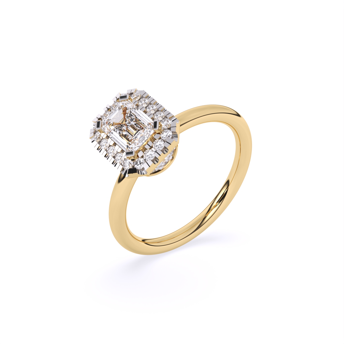 Glamour Square Cluster Diamond Ring