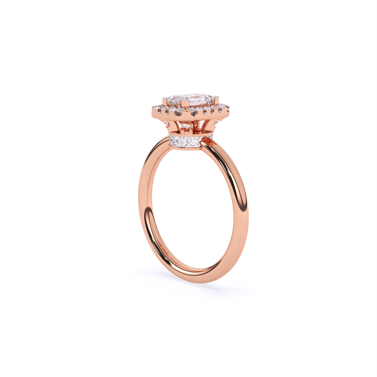 Glamour Square Cluster Diamond Ring