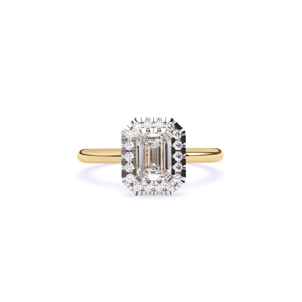 Glamour Square Cluster Diamond Ring