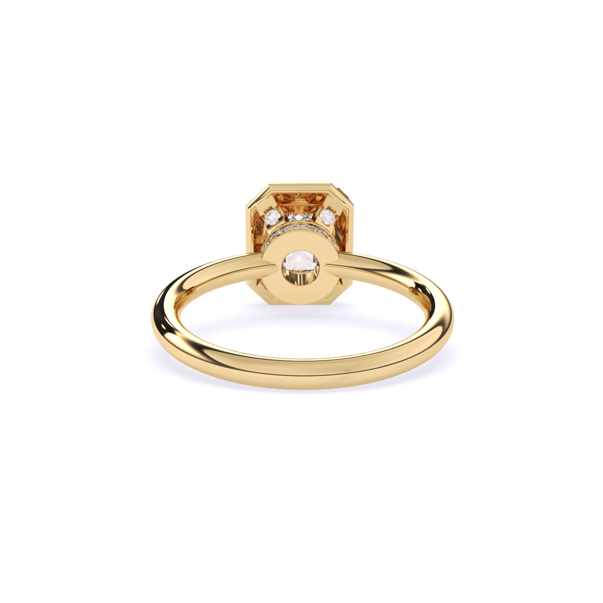 Glamour Square Cluster Diamond Ring