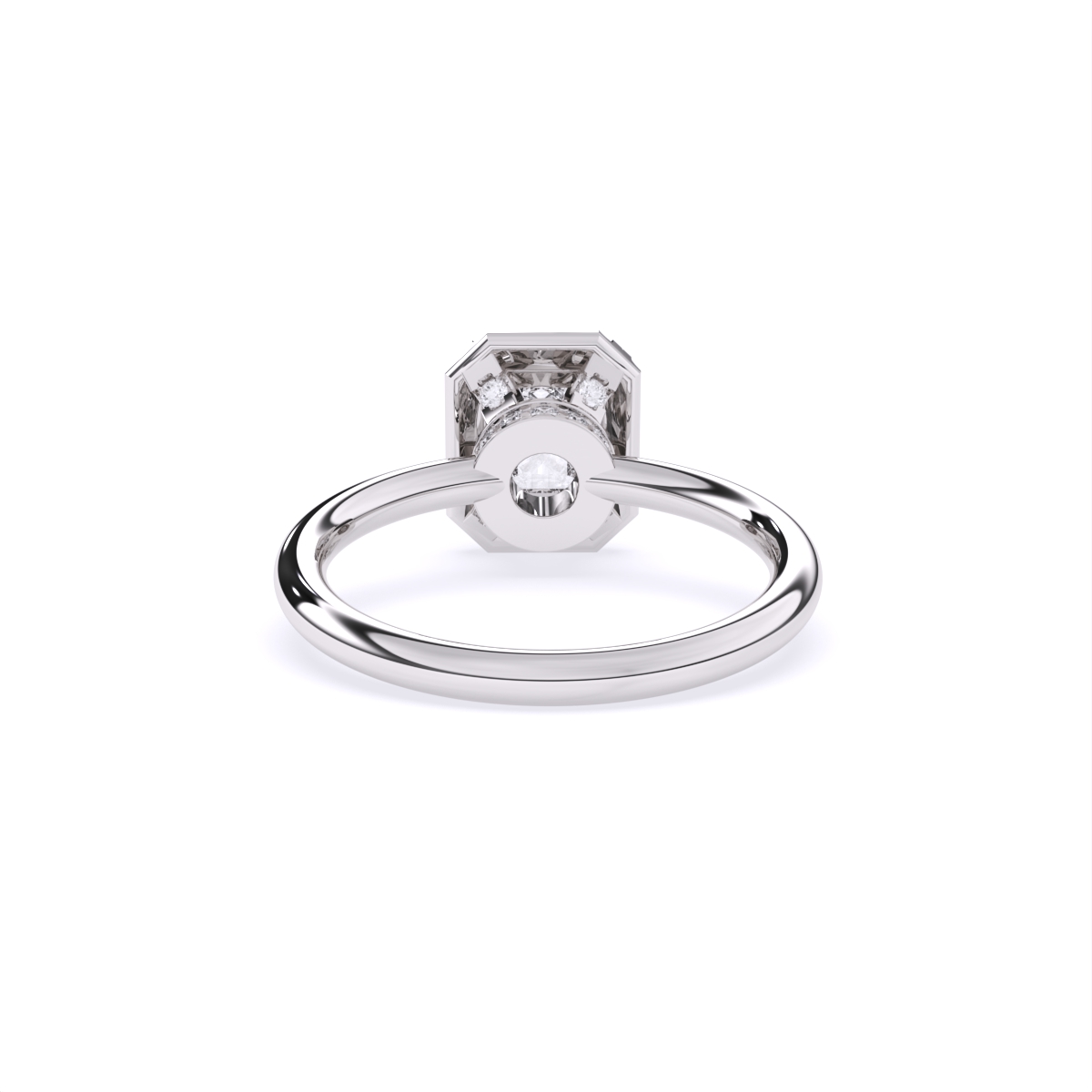 Glamour Square Cluster Diamond Ring