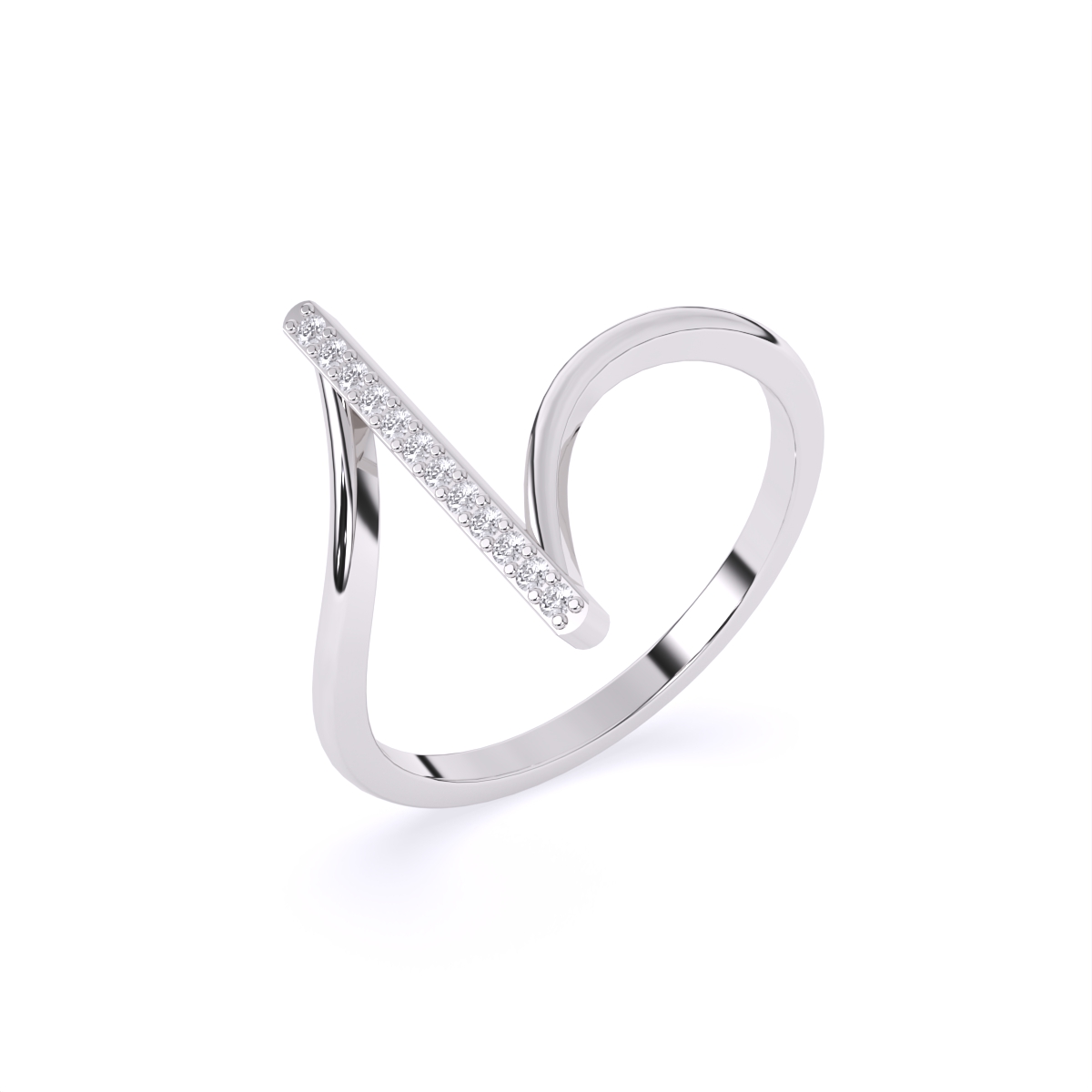 Stylish Open-Style Diamond Band