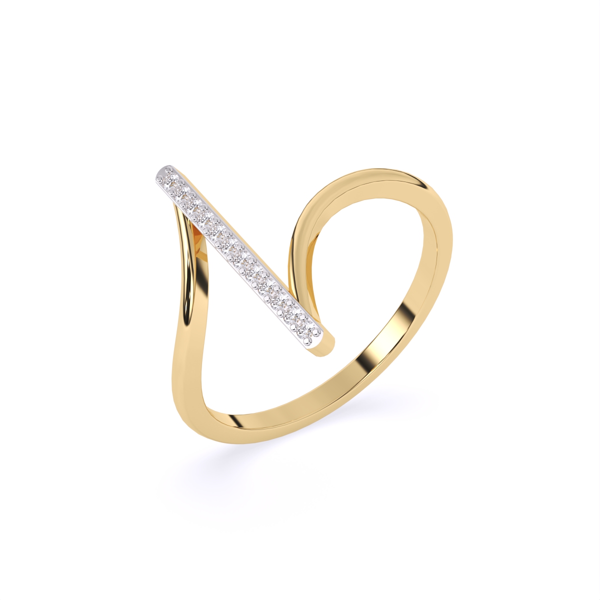 Stylish Open-Style Diamond Band