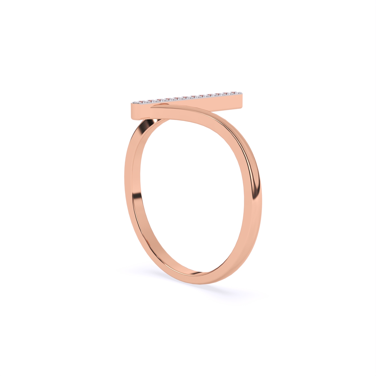 Stylish Open-Style Diamond Band