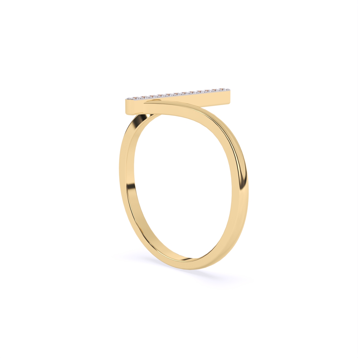 Stylish Open-Style Diamond Band