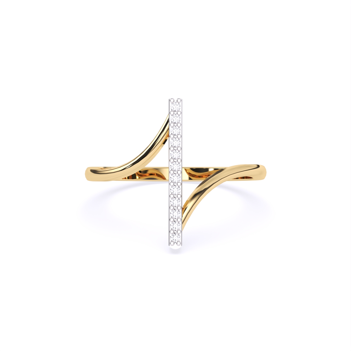 Stylish Open-Style Diamond Band