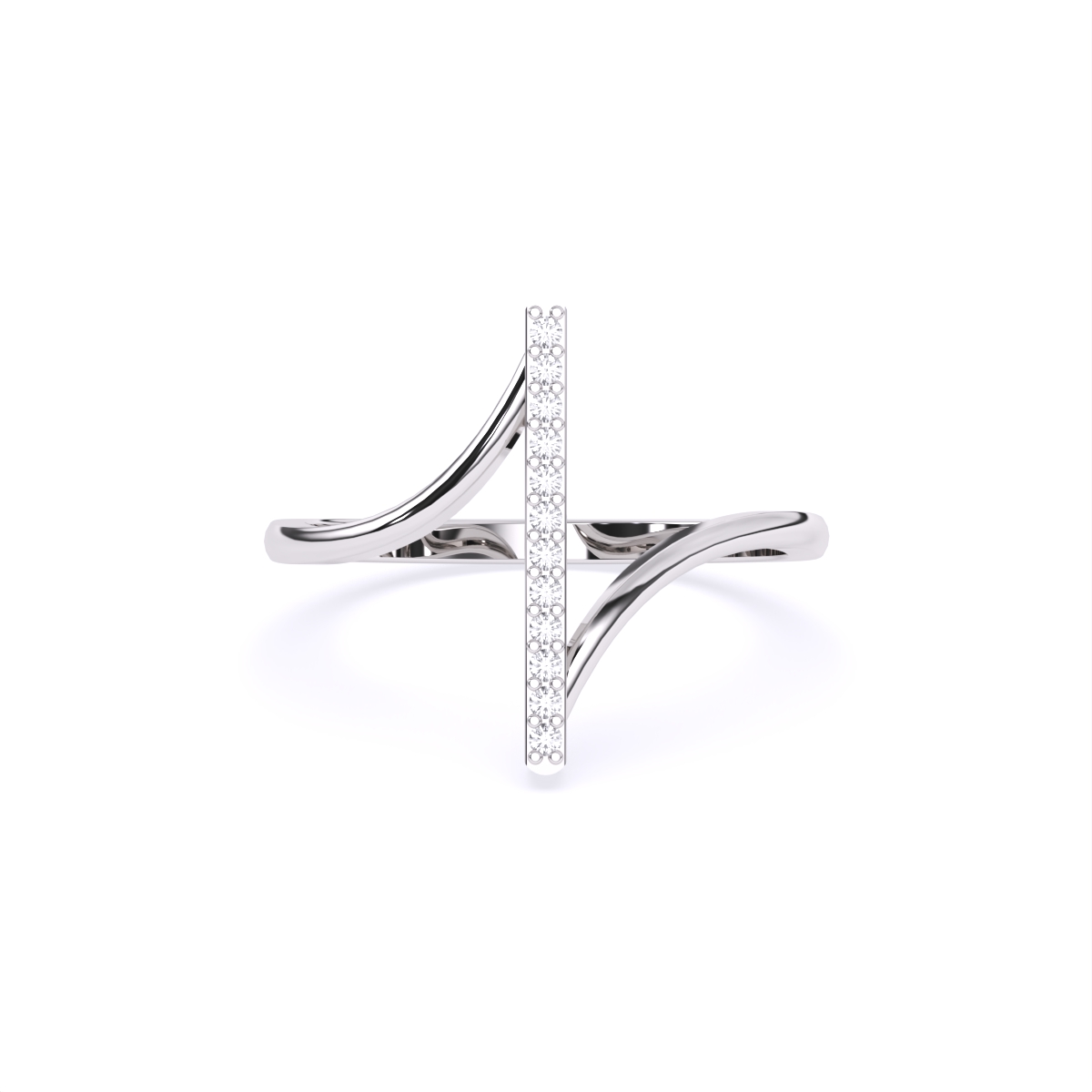Stylish Open-Style Diamond Band