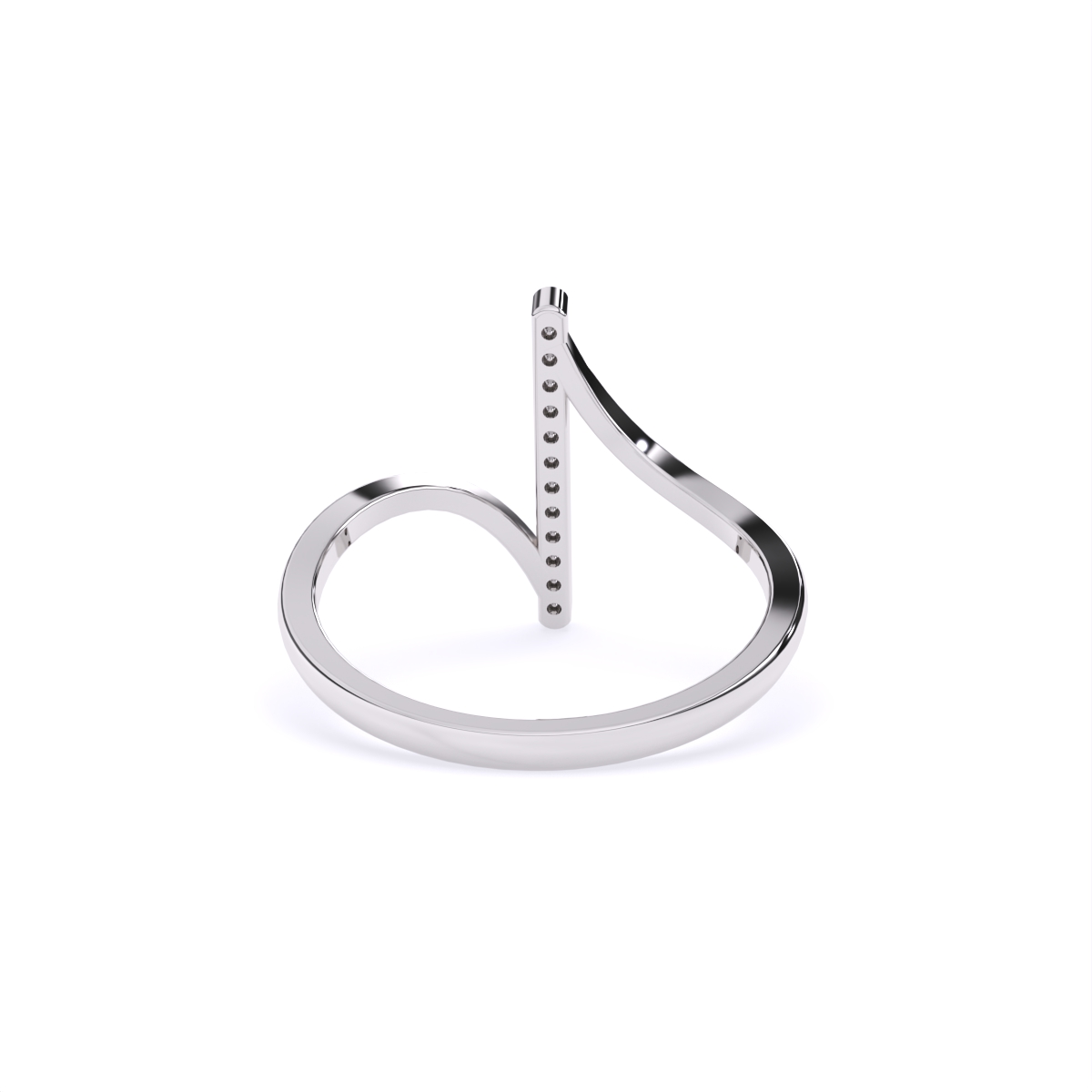 Stylish Open-Style Diamond Band