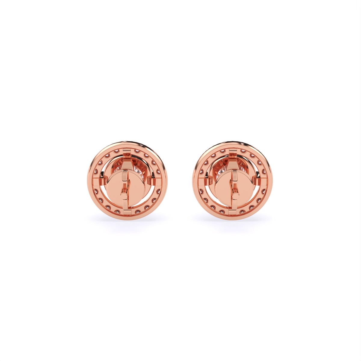 Round Solitaire Lab Diamond Studs