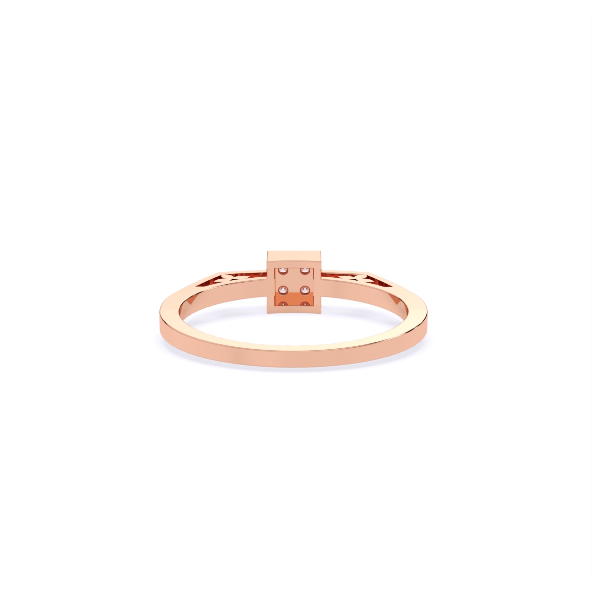 Minimalist Box-Frame Diamond Ring
