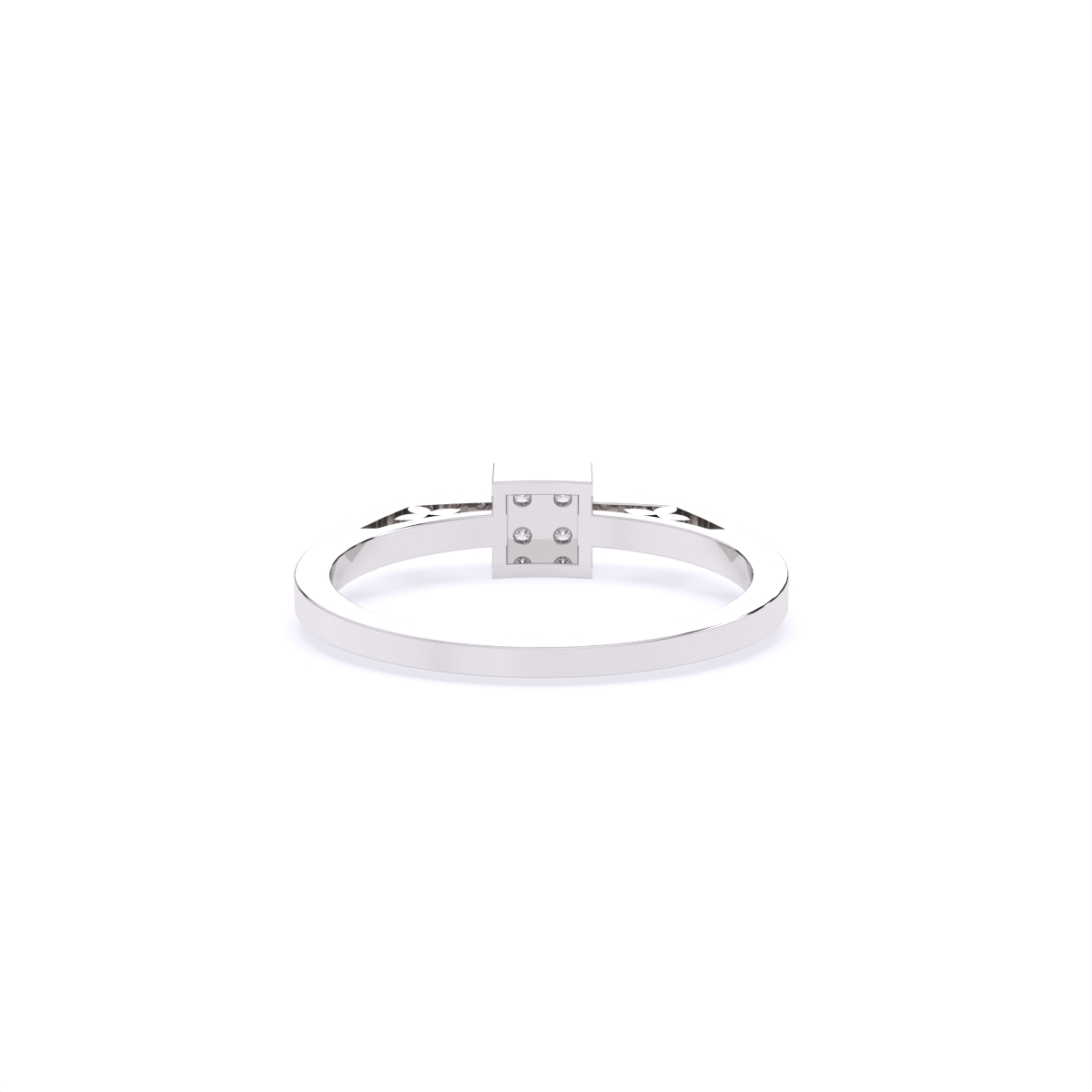 Minimalist Box-Frame Diamond Ring