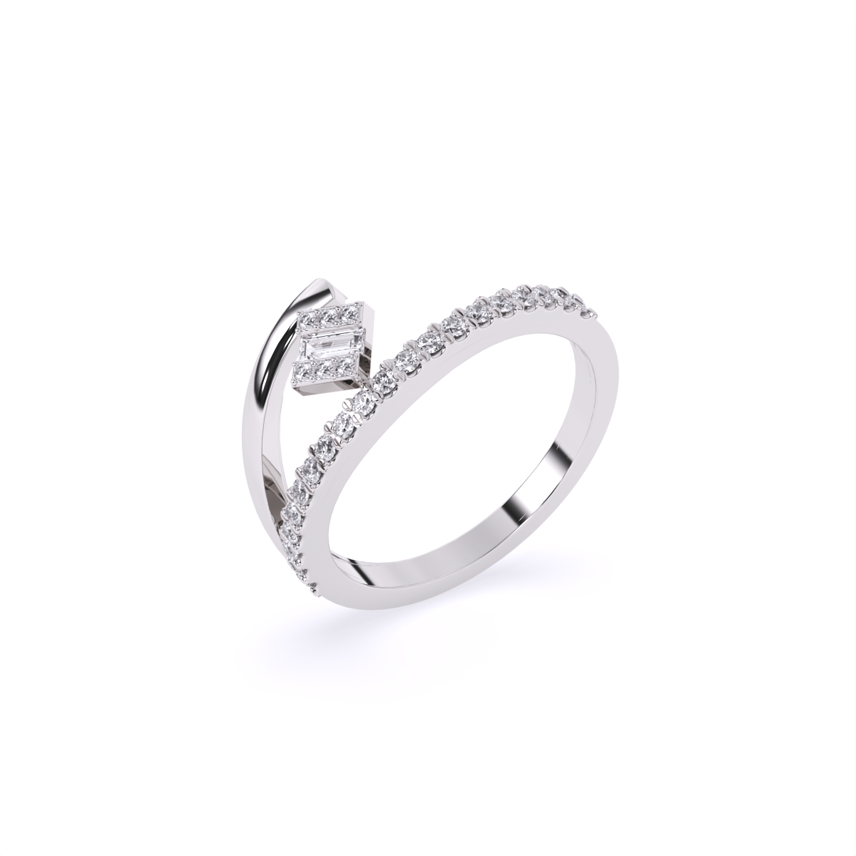 Twin Flow Diamond Cluster Ring