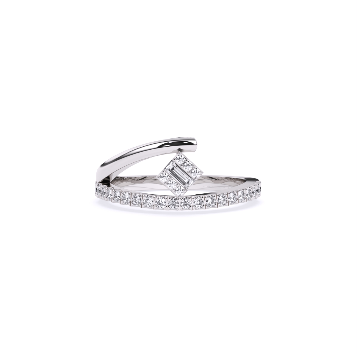 Twin Flow Diamond Cluster Ring