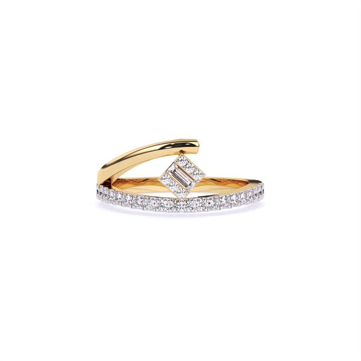Twin Flow Diamond Cluster Ring
