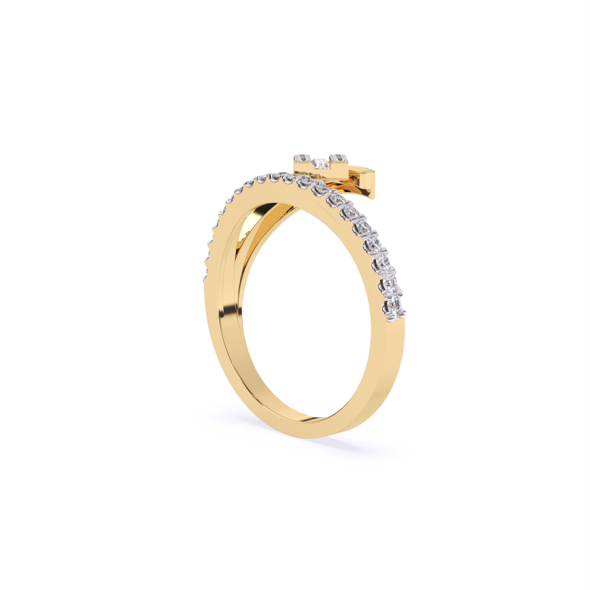Twin Flow Diamond Cluster Ring