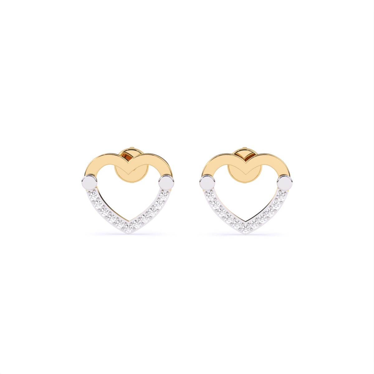 Eternal Heart Diamond Texture Earrings