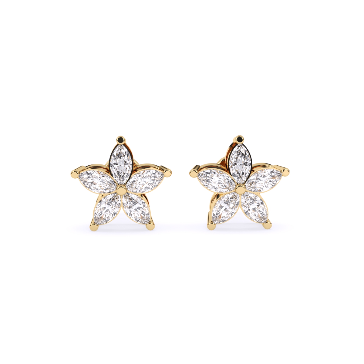 Shining Star Shape Stud Earrings