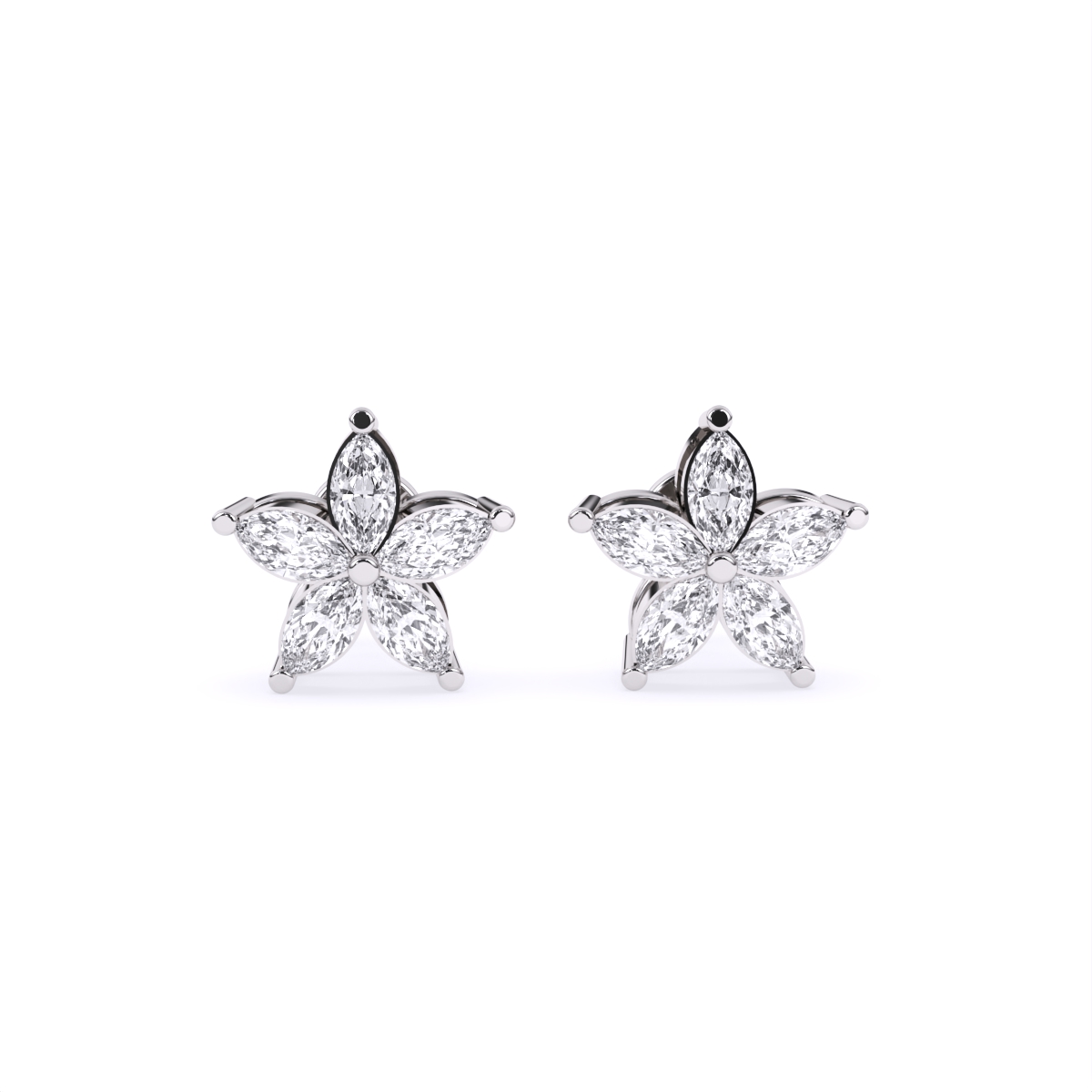 Shining Star Shape Stud Earrings