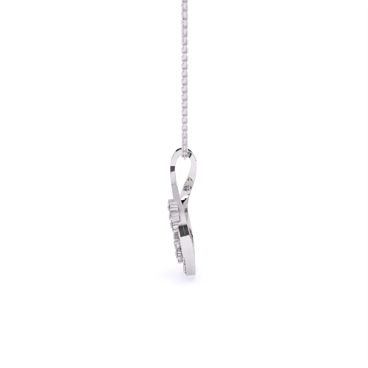 Twin Floral With Twist Loop Pendant